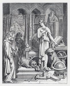 Illustration zu Tennysons Gedicht, Die Prinzessin von Daniel (after) Maclise