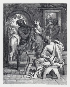 Illustration zu Tennysons Gedicht, Die Prinzessin (Stich) von Daniel (after) Maclise