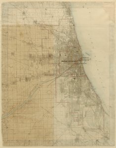 Plan von Chicago, Chicago, Illinois, Diagramm zur Stadtentwicklung, 1909 von Daniel Burnham