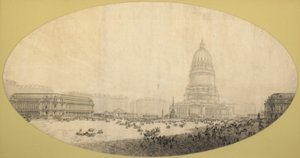 Vorgeschlagener Platz des Bürgerzentrums, Plan von Chicago, 1909 von Daniel Burnham
