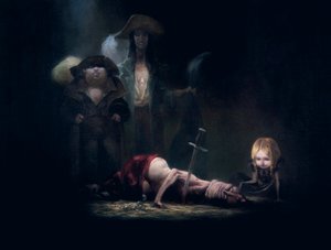 Der Tod von Blaubart, aus Blaubart von Charles Perrault (1628-1703)