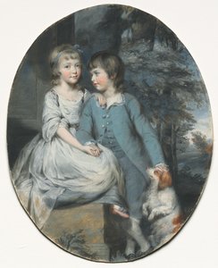 Cropley Ashley-Cooper, später 6. Earl of Shaftesbury, mit seiner Schwester, ca. 1776 von Daniel Gardner