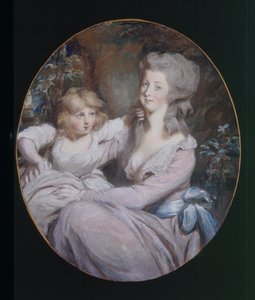 Margaret "Peggy" Arnold und Tochter Sophia, ca. 1787 von Daniel Gardner