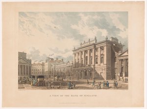 Gezicht op de Bank of England, Londen von Daniel Havell