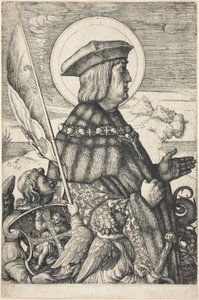 Kaiser Maximilian I. in der Gestalt des Heiligen Georg von Daniel Hopfer