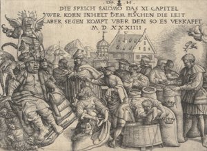 Illustration zu Sprüche 11:26, 1534