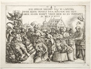 Illustration zu Sprüche XI Die Kornhorter von Daniel Hopfer