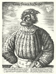 Kunz von der Rosen, Hofnarr des Heiligen Römischen Kaisers Maximilian I. von Daniel Hopfer