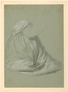 Draperiestudie für "Eine Magdalena" von Daniel Huntington