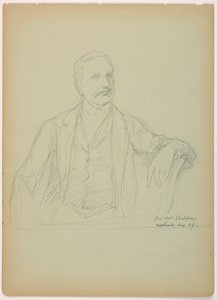 Zeichnung, Mr. Sheldon Sitzend von Daniel Huntington