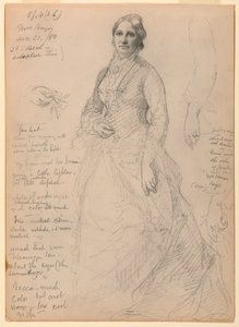 Zeichnung, Frau Rutherford B. Hayes, 21. Dezember 1880 von Daniel Huntington
