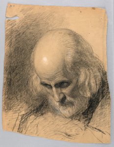 Studie für "Eine Lektion der Barmherzigkeit", 1863 von Daniel Huntington