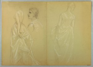 Studie für "Mrs. Washington" von Daniel Huntington