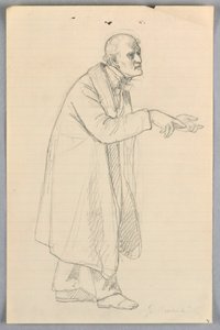Zeichnung, Studie für "Wissenschaftliche Gruppe", 1858
