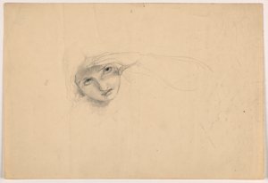 Frau, die ihre Augen abschirmt, ca. 1844