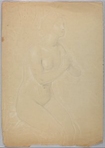 Weiblicher Akt, Studie für "Eine Magdalena" von Daniel Huntington