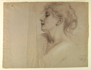 Mrs. Levicz als Frieden, Studie für "Gerechtigkeit und Frieden" von Daniel Huntington