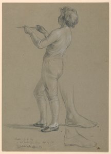 Studie eines Jungen, der ein Tablett für "The Republican Court" (Lady Washington