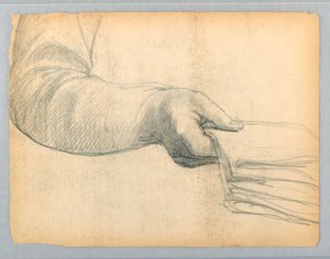 Studie des rechten Arms von Daniel Huntington