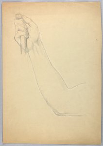 Studie des rechten Arms für "Christiana und ihre Familie durchqueren das Tal des Todesschattens" von Daniel Huntington