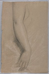 Studie eines Arms für Porträt von Mrs. Rutherford B. Hayes von Daniel Huntington