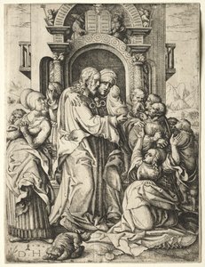 Christus nimmt Abschied von seiner Mutter von Daniel I Hopfer