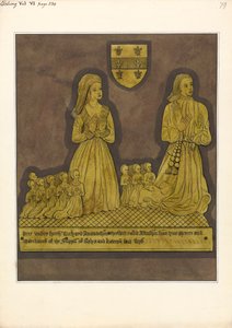Messingplatte für Richard Amondesham und seine Frau Katherine, Ealing Church von Daniel Lysons