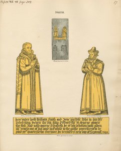 Messingplatte für William und Jane Smith aus der Kirche von Enfield