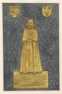 Messingplatte für Elizabeth Harvey aus der Kirche von East Ham von Daniel Lysons