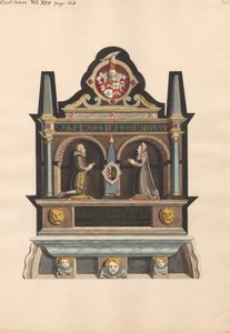 Gedenkstätte für Giles Breame aus der Kirche von East Ham von Daniel Lysons