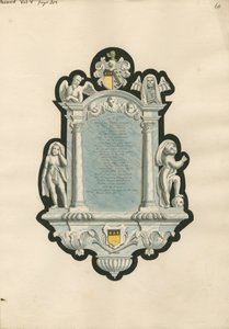Denkmal für Richard Taylor aus der Kirche von Chiswick von Daniel Lysons