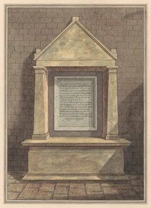 Gedenkstätte für zwei Cousinen, beide namens Elizabeth Isaak, aus der Kirche von Hanworth von Daniel Lysons
