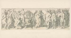 Morcar, gewählter Earl von Northumbria, anstelle von Tostig, Harold vermittelt mit den Nuneios der Wahl von Daniel Maclise