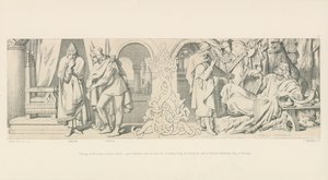 Tostig, der einen weiteren Angriff auf Harold plant, bittet Sweyn, König von Dänemark, und Harold Hardrada, König von Norwegen, um Hilfe von Daniel Maclise
