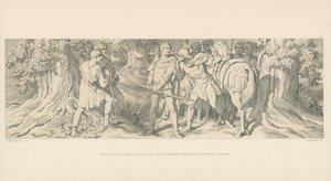 William, in seinem Jagdgebiet in Rouen, erhält Nachricht von Tostig über Harolds Krönung von Daniel Maclise