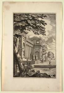 Tafel im Nouveaux Livre de Paysages (Neues Buch der Landschaften) von Daniel Marot