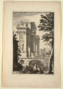 Tafel im Nouveaux Livre de Paysages (Neues Buch der Landschaften) von Daniel Marot
