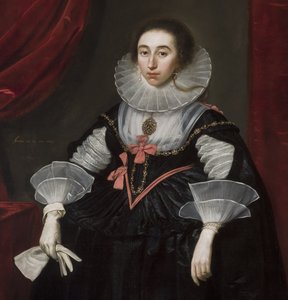Detail des Porträts von Elizabeth Cavendish, 1624 (Detail)