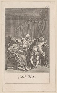 Arzt, Blatt 12 der Folge "Der Totentanz" von Daniel Nikolaus Chodowiecki