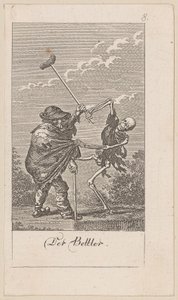 Bettler, Blatt 8 der Folge „Der Totentanz“ von Daniel Nikolaus Chodowiecki