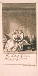 Beweggründe zur Heirat und ihre Folgen. Bl. 1 von Daniel Nikolaus Chodowiecki