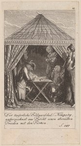 Blatt 10 der Folge "Brandenburgische Geschichte" von Daniel Nikolaus Chodowiecki