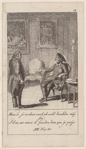 Blatt 12 zu den „Anekdoten und Charakterzügen Friedrichs des zweyten, Königs von Preußen“ von Daniel Nikolaus Chodowiecki