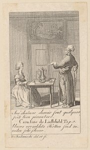 Blatt 1 zu "Karoline von Lichtfield" von Daniel Nikolaus Chodowiecki