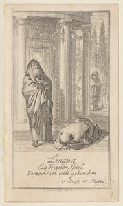 Blatt 1 zu Karl Mart. Plümickes „Lanassa“ von Daniel Nikolaus Chodowiecki