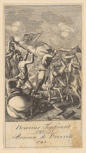Blatt 2 der „Brandenburgischen Kriegsszenen“ von Daniel Nikolaus Chodowiecki