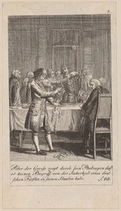 Blatt 3 der Folge "Brandenburgische Geschichte" von Daniel Nikolaus Chodowiecki