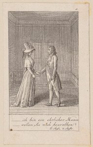 Blatt 4 zu Aug. von Kotzebues "Die Indianer in England" von Daniel Nikolaus Chodowiecki