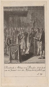 Blatt 5 der Folge „Brandenburgische Geschichte“ von Daniel Nikolaus Chodowiecki