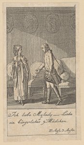 Blatt 5 zu Schillers „Kabale und Liebe“ von Daniel Nikolaus Chodowiecki